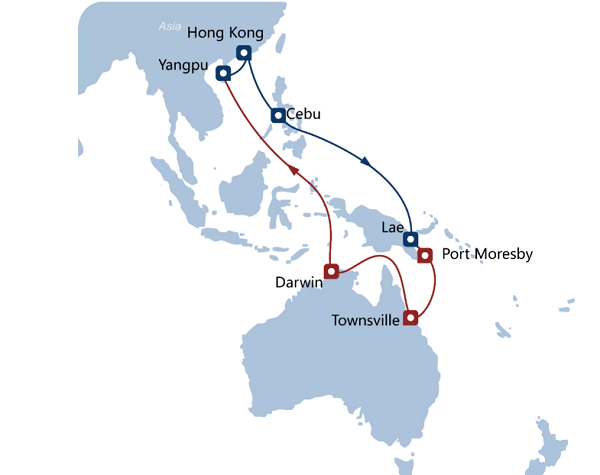 中远海运开通洋浦-香港-巴新-北澳的CAP航线