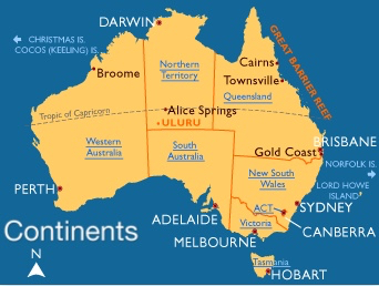 澳大利亚海运主要港口图